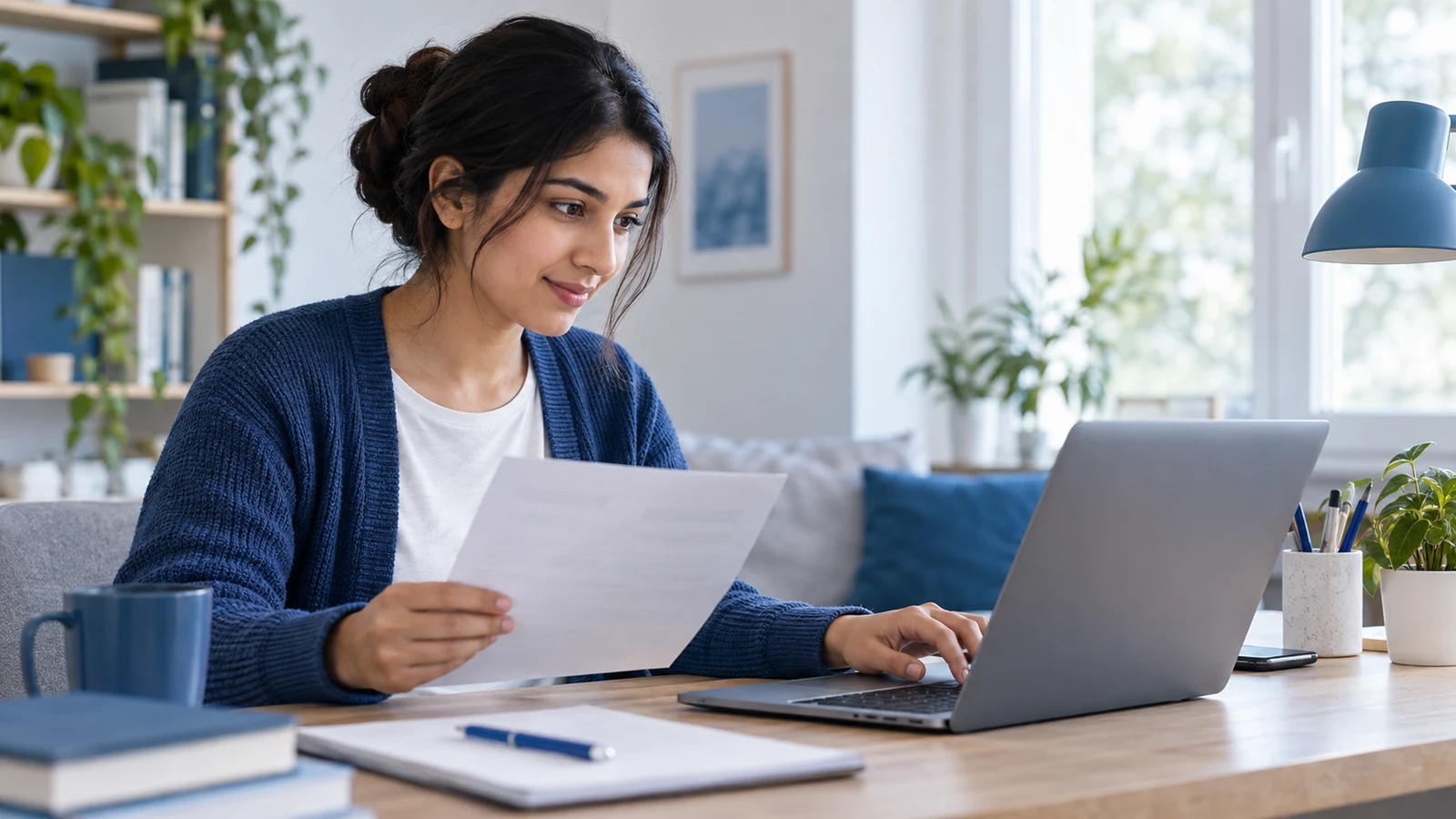 Graduate applicant downloads a score report and enters a reference code into an application portal.